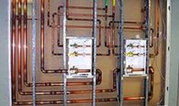 Copper manifold and utility meters
